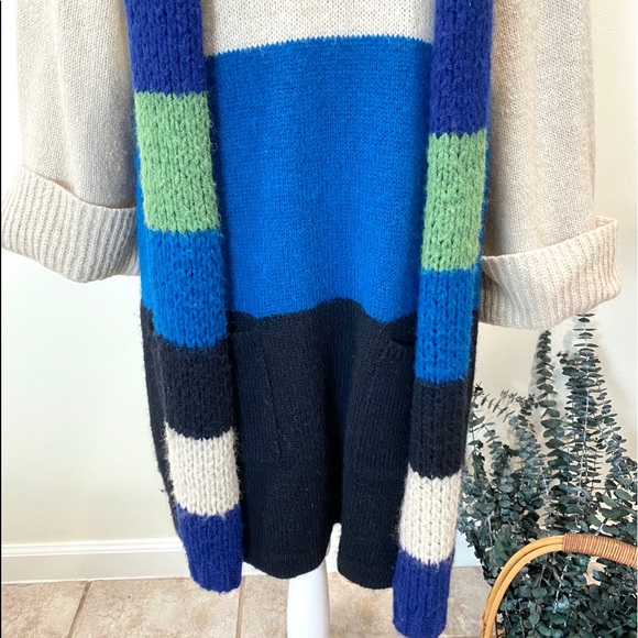 Style & Co, Plus Size 2X Sweater V-Neck tricolor Knit Long - Picture 4 of 12